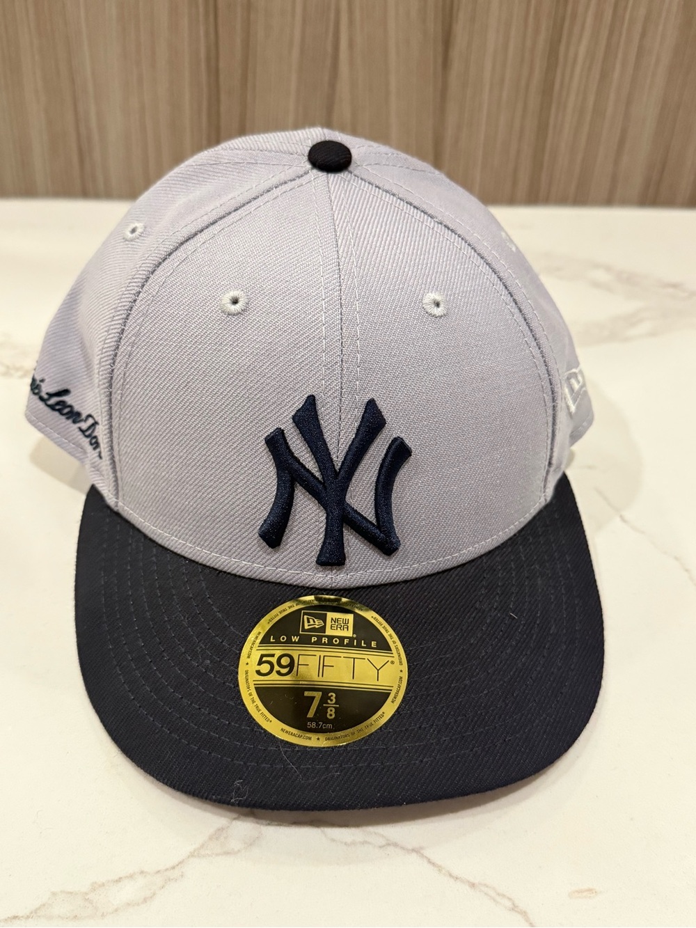 Aimé Leon Dore × New Era NY Yankees Low Profile Fitted Hat - 7 3/8 - Grey/Navy